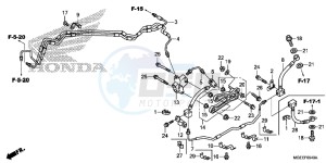 VFR1200FF VFR1200F UK - (E) drawing BRAKE HOSE