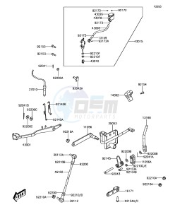 BRUTE FORCE 300 KVF300CFF EU drawing Rear Master Cylinder