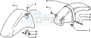 ET2 50 drawing Front and rear mudguard