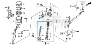 ST1300 drawing RR. BRAKE MASTER CYLINDER (ST1300)