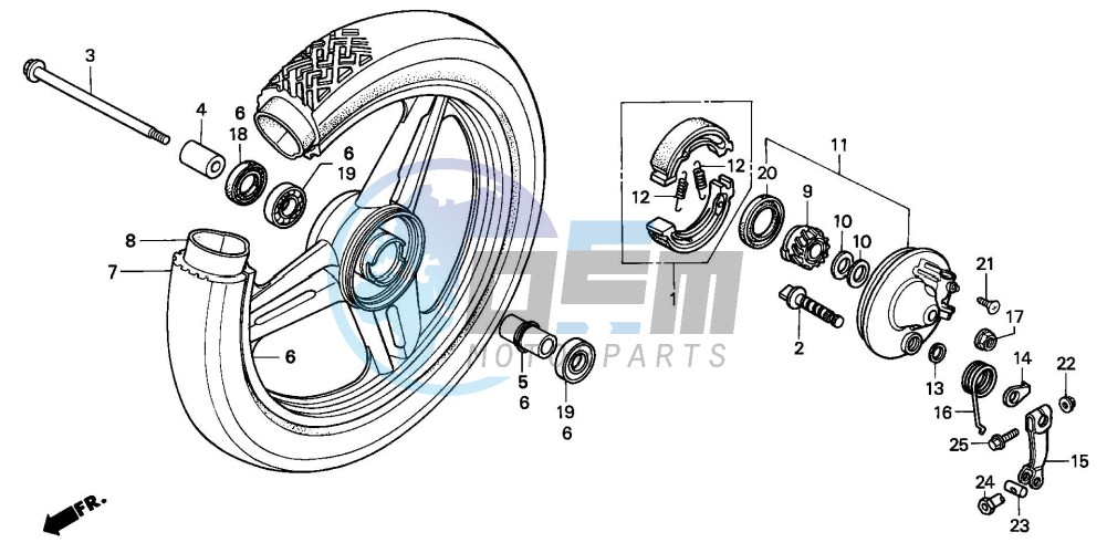 FRONT WHEEL (SH50DP/DS)