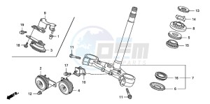 CB1300 CB1300SUPER FOUR drawing STEERING STEM