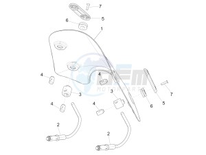 GTS 300 ie Touring drawing Front Windshield - Glass