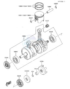 JB 650 A [JET MATE] (A3-A4) [JET MATE] drawing CRANKSHAFT_PISTON