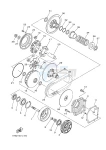 YXR700F YXR7FB RHINO 700 (1RB2 1RB3 1RB4 1RB5) drawing CLUTCH