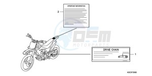 CRF150RB9 Europe Direct - (ED / T19) drawing CAUTION LABEL