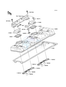 ZZR1400 ABS ZX1400B6F FR GB XX (EU ME A(FRICA) drawing Cylinder Head Cover