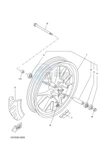 YZF-R125A YZF-R125 ABS R125 (BR61 BR61 BR61 BR61) drawing FRONT WHEEL