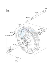 VN 1600 A [VULCAN 1600 CLASSIC] (A6F-A8FA) A7F drawing FRONT WHEEL