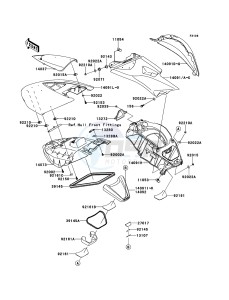 JET SKI ULTRA 260X JT1500E9F EU drawing Hull Middle Fittings