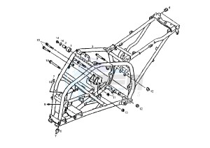 DXR QUAD - 200 cc drawing FRAME