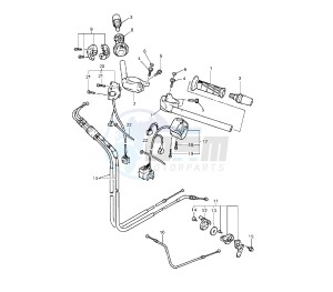 YZF R 750 drawing STEERING HANDLE AND CABLE