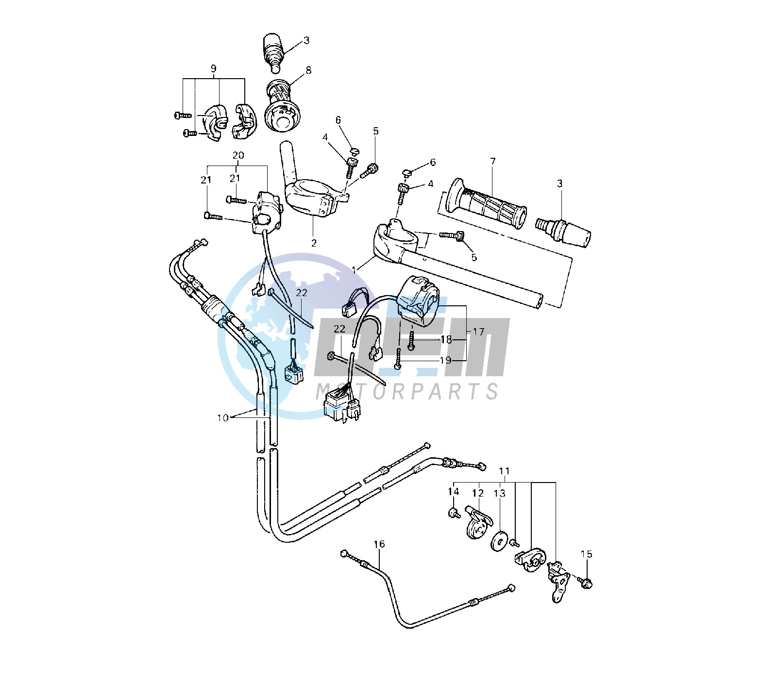 STEERING HANDLE AND CABLE