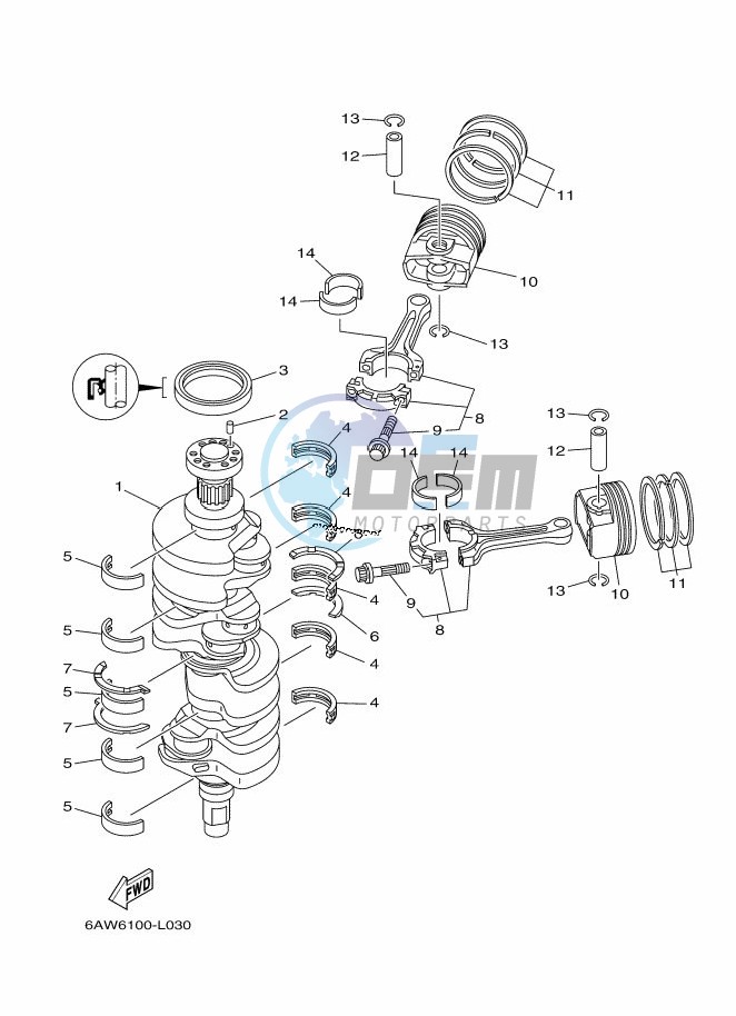 CRANKSHAFT--PISTON