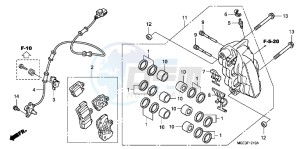 VFR1200FC drawing R. FRONT BRAKE CALIPER