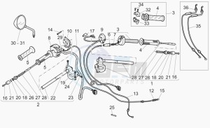 V 11 1100 Cat. Cat. drawing Handlebar - controls