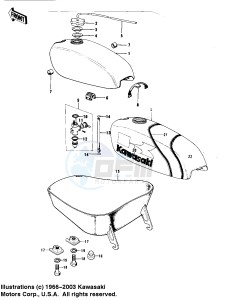 KT 250 A [TRIAL] (A-A2) [TRIAL] drawing FUEL TANK_SEAT