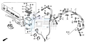 TRX250EX SPORTRAX 250 EX drawing FR. BRAKE MASTER CYLINDER (TRX250EX6/7/8)