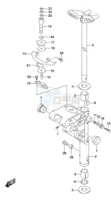 DF 20A drawing Swivel Bracket  -  Tiller Handle w/Power Tilt