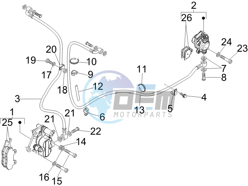 Brakes pipes - Calipers