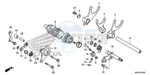 CB1100AE CB1100 ABS UK - (E) drawing GEARSHIFT DRUM/GEARSHIFT FORK