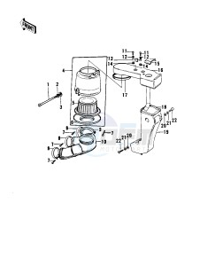 H1 D-F A [KH500] (D-F A8) [KH500] drawing AIR CLEANER -- KH500-A8- -