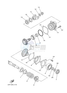 XT1200ZE SUPER TENERE ABS (2KBC) drawing MIDDLE DRIVE GEAR