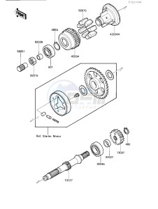 ZX 600 B [NINJA 600RX] (B1) [NINJA 600RX] drawing SECONDARY SHAFT