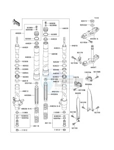 KX 80 W [KX80] (W1-W3) [KX80] drawing FRONT FORK