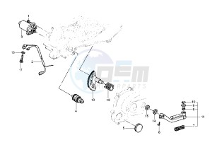 ICE 50 drawing Starting Motor - Starting lever