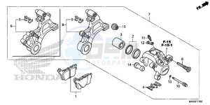 CBR1000RAG CBR1000 - Fireblade ABS Europe Direct - (ED) drawing REAR BRAKE CALIPER