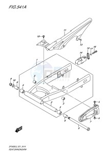 SFV 650 ABS GLADIUS EU drawing REAR SWINGINGARM