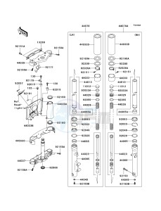 VN 1500 B [VULCAN 88 SE] (B1-B3) N8F drawing FRONT FORK -- N7F_N7FA_N8F_N8FA- -