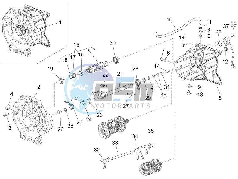 Gear box / Selector / Shift cam