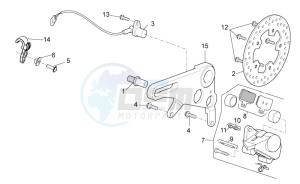 Tuono V4 1100 Factory (EMEA, APAC) (AU, EU, HK, JP, MAL, RC, S, T, TH) drawing Rear brake caliper