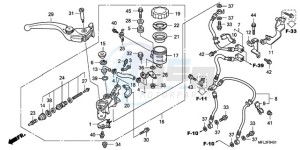 CBR1000RA9 Australia - (U / ABS SPC) drawing FR. BRAKE MASTER CYLINDER (CBR1000RA)