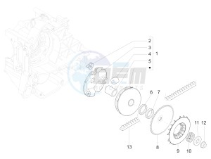 Zip 50 4T 25 Km-h (EMEA) drawing Driving pulley