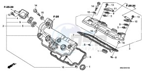 VFR1200FB drawing CYLINDER HEAD COVER