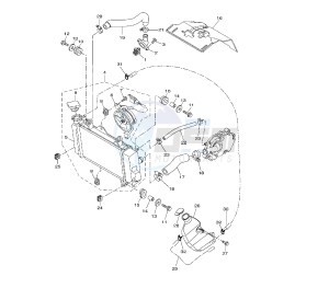 YZF R 125 drawing RADIATOR AND HOSE