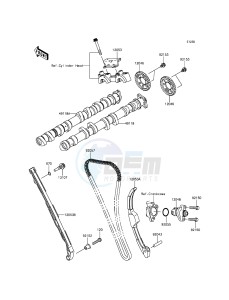 NINJA ZX-10R ZX1000JFF FR XX (EU ME A(FRICA) drawing Camshaft(s)/Tensioner