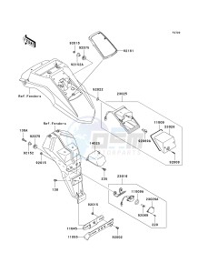 KL 650 E [KLR650] (E8F-E9F) E8F drawing TAILLIGHT-- S- -