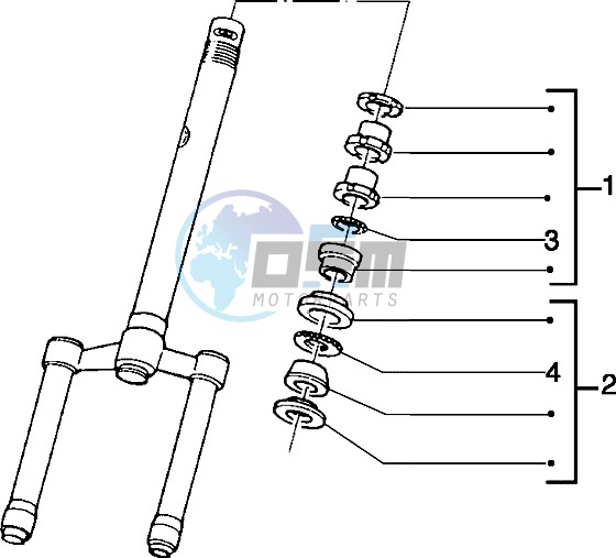 Steering bearing ball tracks