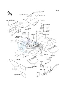 KVF 300 [PRAIRIE 300] (B1-B4) [PRAIRIE 300] drawing REAR FENDER-- S- -