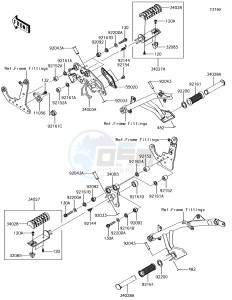 VULCAN S ABS EN650DHFA XX (EU ME A(FRICA) drawing Footrests