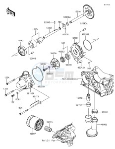 VERSYS 1000 KLZ1000BHF XX (EU ME A(FRICA) drawing Oil Pump