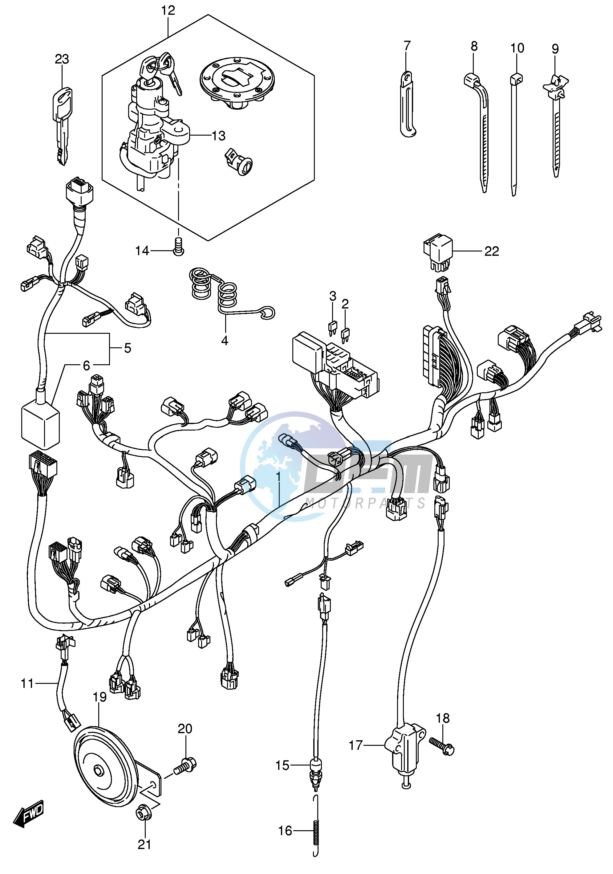 WIRING HARNESS (MODEL K5 K6 E2,E19)