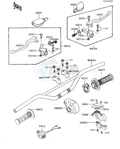 KDX 80 C [KDX80] (C1-C5) [KDX80] drawing HANDLEBAR