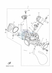 YFM450FWB KODIAK 450 (BJ5X) drawing THROTTLE BODY ASSY 1