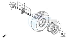 TRX250X9 Australia - (U) drawing FRONT WHEEL