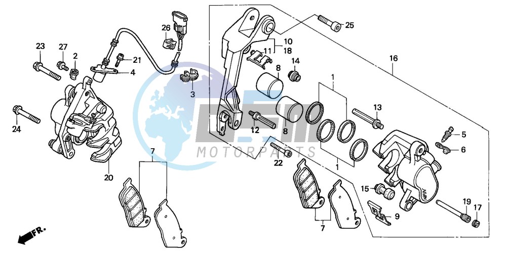 FRONT BRAKE CALIPER (ST1100AS)